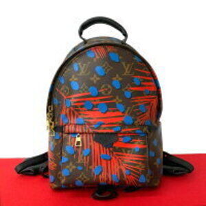 Louis Vuitton Palm Springs Monogram Jungle Dot Leather Backpack Daypack Brown